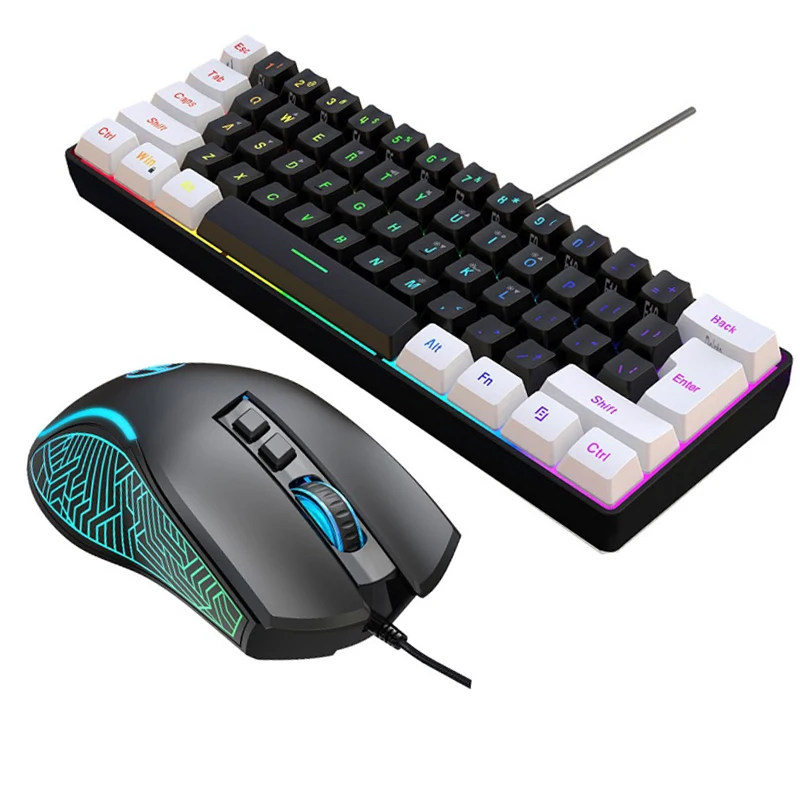 Gaming Keyboard And Mouse Combo - Keyboard dan Mouse 60% Combo Kit