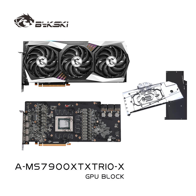 Amd Vga Rx 7900 Xtx - Bykski A-MS7900XTXTRIO-X Water Block Digunakan untuk