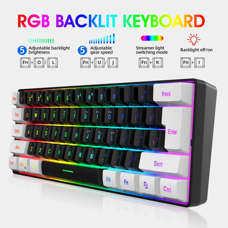 Keyboard dan Mouse 60% Combo K - Gaming Keyboard And Mouse Combo ulasan dan harga