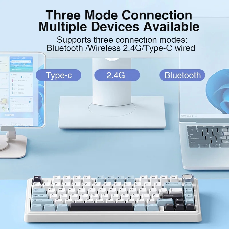 AULA F75 Keyboard mekanis game - Gaming Keyboard Mechanical Wireless ulasan dan harga