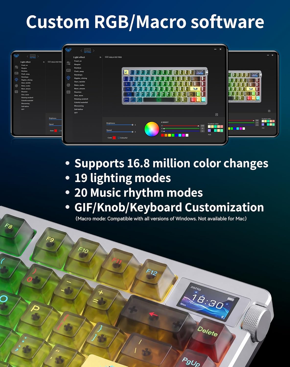 AULA NOVA75 Keyboard Mekanik H - Gaming Keyboard Mechanical Wireless ulasan dan harga