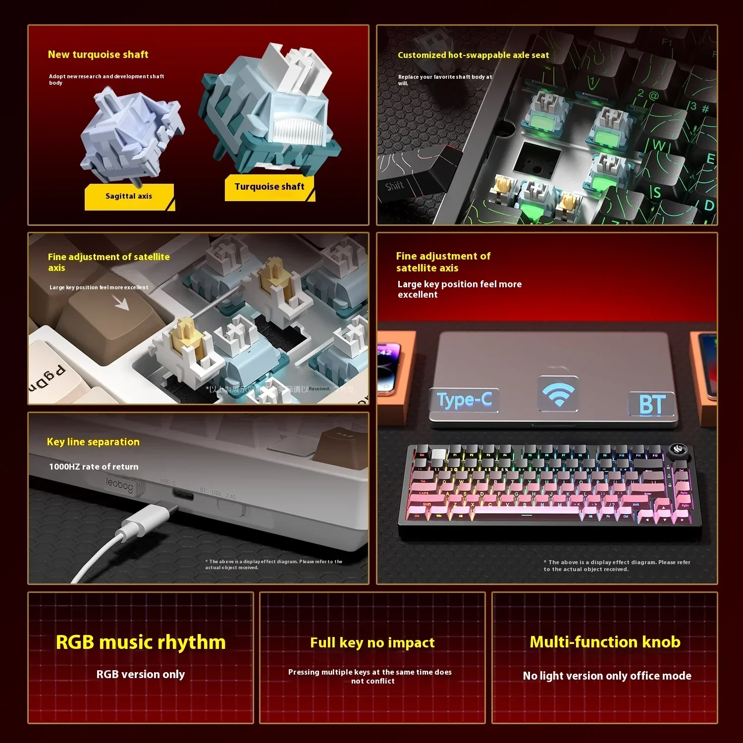 Leobog Hi75C Hi75 Hi75C Pro Ki - Gaming Keyboard Mechanical Wireless ulasan dan harga