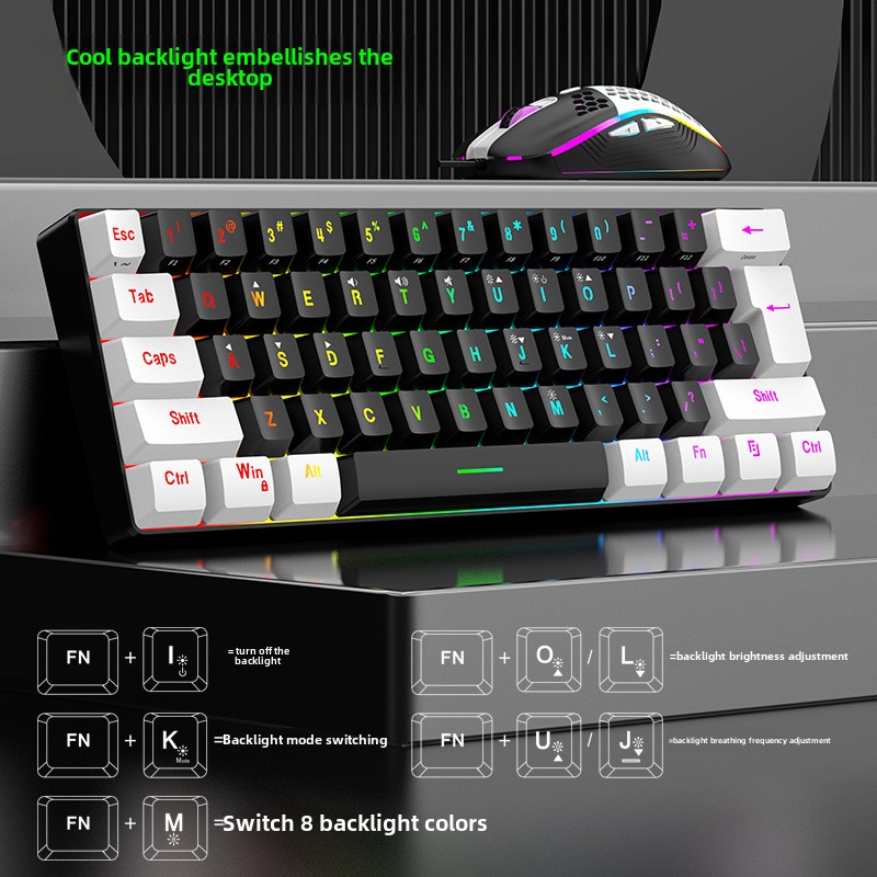 Set Keyboard dan Mouse 60% RGB - Gaming Keyboard And Mouse For Xbox ulasan dan harga